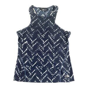 THE NORTH FACE Navy Ikat Print FlashDry Racerback Athletic Tank Top - Size Small